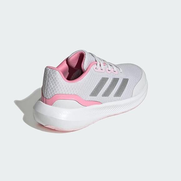 NWT adidas Girl's RunFalcon 3.0 Dash Grey/Silver Metallic/Bliss Pink 3 M - Picture 1 of 6